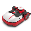 Kress KR236E robotic lawnmower,Front left side view slightly from above, without background, in HiRes PNG format